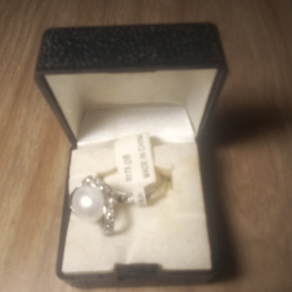 Pearl ring freshwater /sterling silver